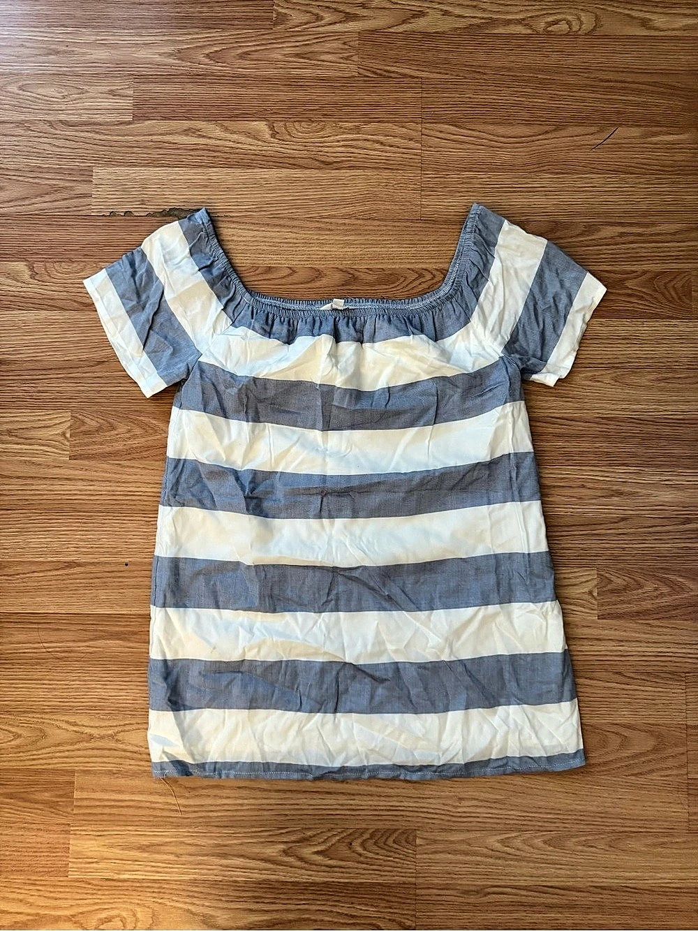 BB Dakota Striped Off-Shoulder Blouse in Blue & White Size XS Like New
